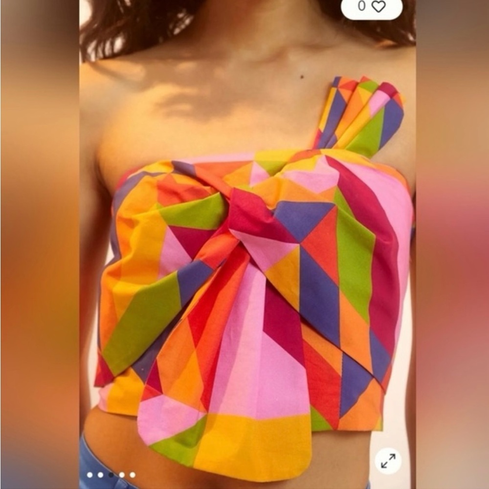 FARM Rio Multicolor Geometric Crop Top - Picture 2 of 8